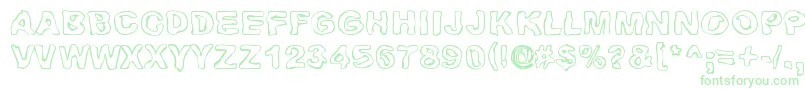 Huhtikuu Font – Green Fonts on White Background