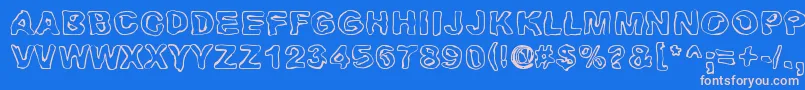 Huhtikuu Font – Pink Fonts on Blue Background