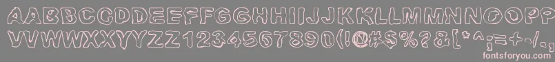 Huhtikuu Font – Pink Fonts on Gray Background