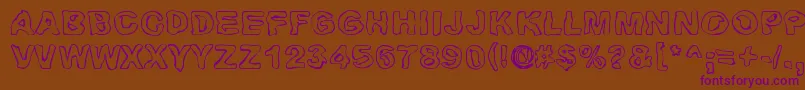 Huhtikuu Font – Purple Fonts on Brown Background