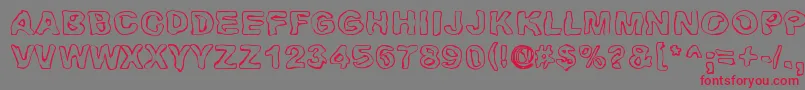 フォントHuhtikuu – 赤い文字の灰色の背景