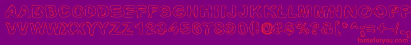 Huhtikuu-Schriftart – Rote Schriften auf violettem Hintergrund