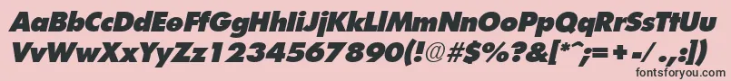 FuturistextraheavyItalic Font – Black Fonts on Pink Background