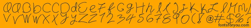 YouMeAndCoffee Font – Black Fonts on Orange Background
