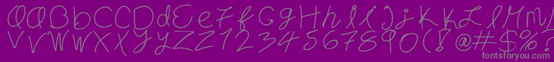 Weitere Informationen zur YouMeAndCoffee-Schriftart YouMeAndCoffee-Schriftart – Graue Schriften auf violettem Hintergrund