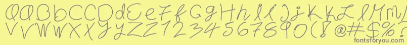 YouMeAndCoffee Font – Gray Fonts on Yellow Background