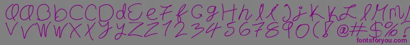 YouMeAndCoffee Font – Purple Fonts on Gray Background