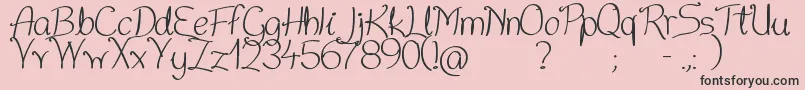 Fonte NiceWritten – fontes pretas em um fundo rosa
