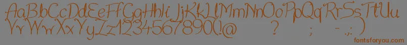 NiceWritten Font – Brown Fonts on Gray Background