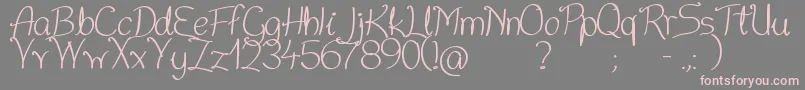 NiceWritten Font – Pink Fonts on Gray Background