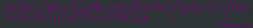 NiceWritten Font – Purple Fonts on Black Background