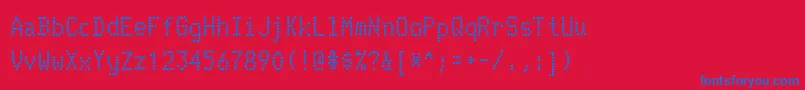 TelidoninkrgBold Font – Blue Fonts on Red Background