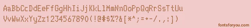 TelidoninkrgBold Font – Brown Fonts on Pink Background