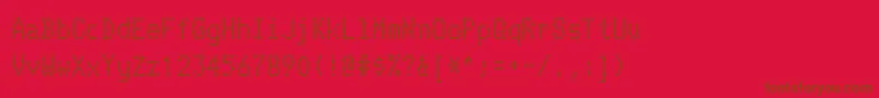 TelidoninkrgBold Font – Brown Fonts on Red Background