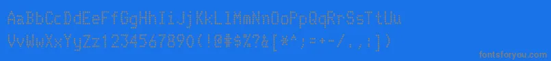 フォントTelidoninkrgBold – 青い背景に灰色の文字