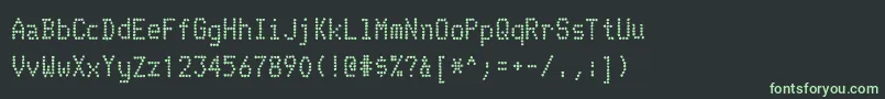 TelidoninkrgBold-Schriftart – Grüne Schriften auf schwarzem Hintergrund