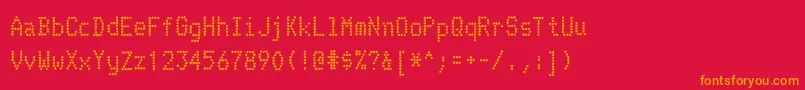 Шрифт TelidoninkrgBold – оранжевые шрифты на красном фоне