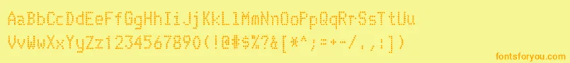 TelidoninkrgBold Font – Orange Fonts on Yellow Background