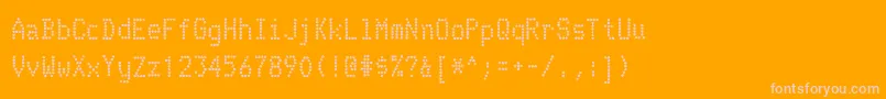 TelidoninkrgBold Font – Pink Fonts on Orange Background