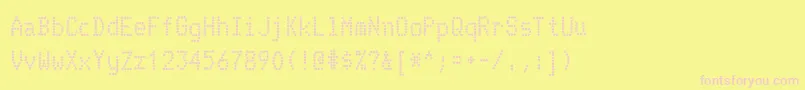 TelidoninkrgBold Font – Pink Fonts on Yellow Background