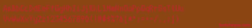 TelidoninkrgBold Font – Red Fonts on Brown Background