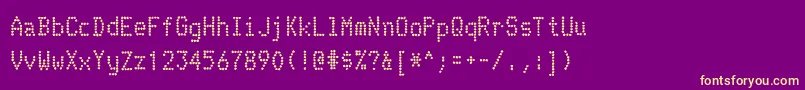 TelidoninkrgBold Font – Yellow Fonts on Purple Background