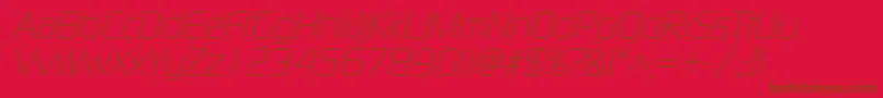ModaernelightItalic Font – Brown Fonts on Red Background