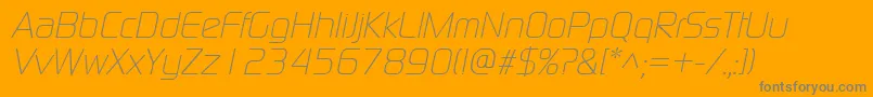 ModaernelightItalic Font – Gray Fonts on Orange Background