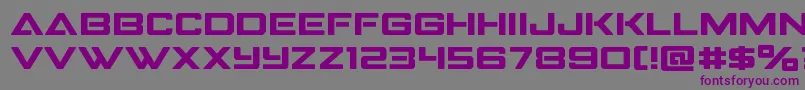 Strikefighterexpand Font – Purple Fonts on Gray Background