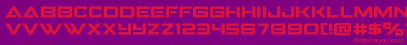 Strikefighterexpand Font – Red Fonts on Purple Background