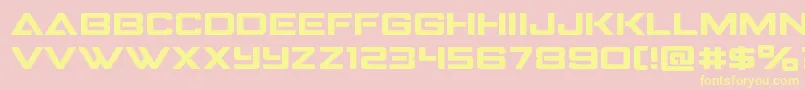 Strikefighterexpand Font – Yellow Fonts on Pink Background