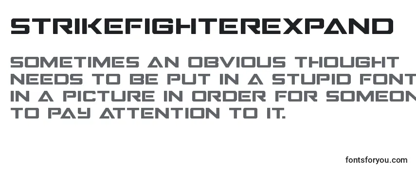 Шрифт Strikefighterexpand