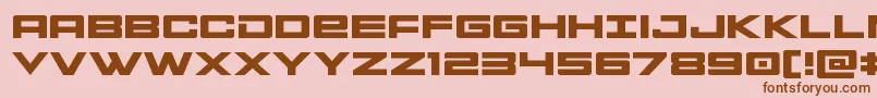 Montrocexpand Font – Brown Fonts on Pink Background
