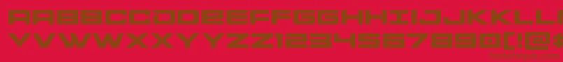Montrocexpand Font – Brown Fonts on Red Background