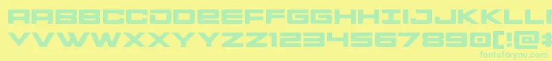 Police Montrocexpand – polices vertes sur fond jaune