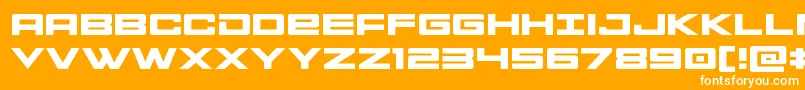 Montrocexpand Font – White Fonts on Orange Background