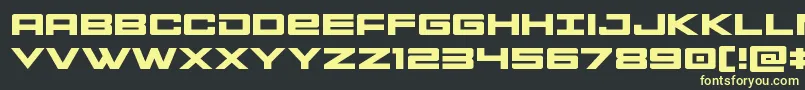 Montrocexpand Font – Yellow Fonts on Black Background