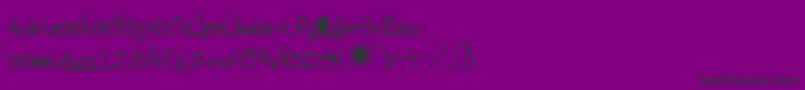 Eastm ffy-Schriftart – Schwarze Schriften auf violettem Hintergrund