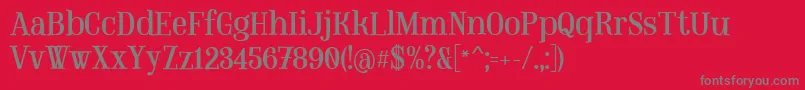 Шрифт MountregularPersonaluse – серые шрифты на красном фоне