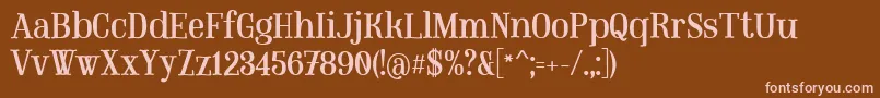 MountregularPersonaluse Font – Pink Fonts on Brown Background