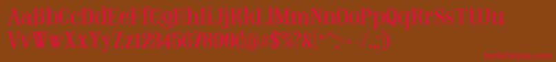 MountregularPersonaluse Font – Red Fonts on Brown Background