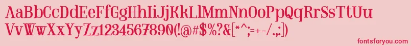 MountregularPersonaluse Font – Red Fonts on Pink Background