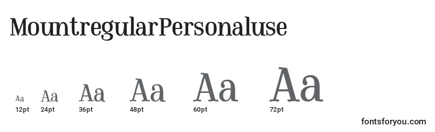 MountregularPersonaluse Font Sizes