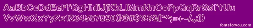 Ubiquity Font – Pink Fonts on Purple Background
