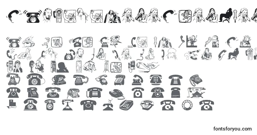 Schriftart IAmTelefonoIconsFont – Alphabet, Zahlen, spezielle Symbole