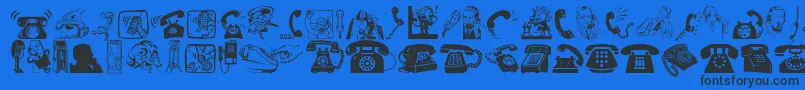 Fonte IAmTelefonoIconsFont – fontes pretas em um fundo azul