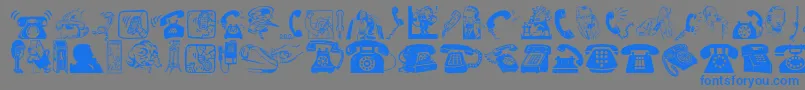 fuente IAmTelefonoIconsFont – Fuentes Azules Sobre Fondo Gris