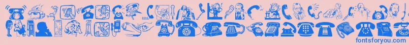 IAmTelefonoIconsFont Font – Blue Fonts on Pink Background