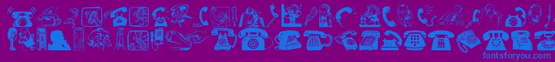 fuente IAmTelefonoIconsFont – Fuentes Azules Sobre Fondo Morado