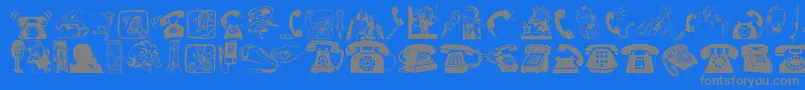 Fonte IAmTelefonoIconsFont – fontes cinzas em um fundo azul